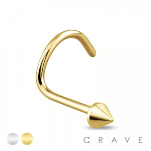 SPIKE TOP SURGICAL STEEL NOSE SCREW (FISH HOOK)